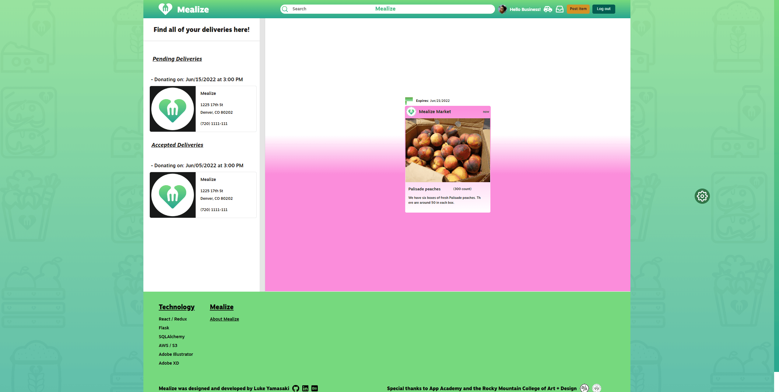 Filter by category and search items by keywords!