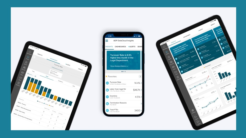 ADP DataCloud Insights on phone and tablets