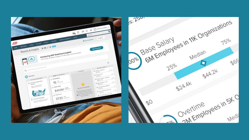 ADP DataCloud Insights tablet dashboard